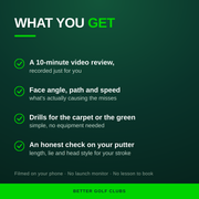 Remote Putting Analysis – PGA Pro Video Review