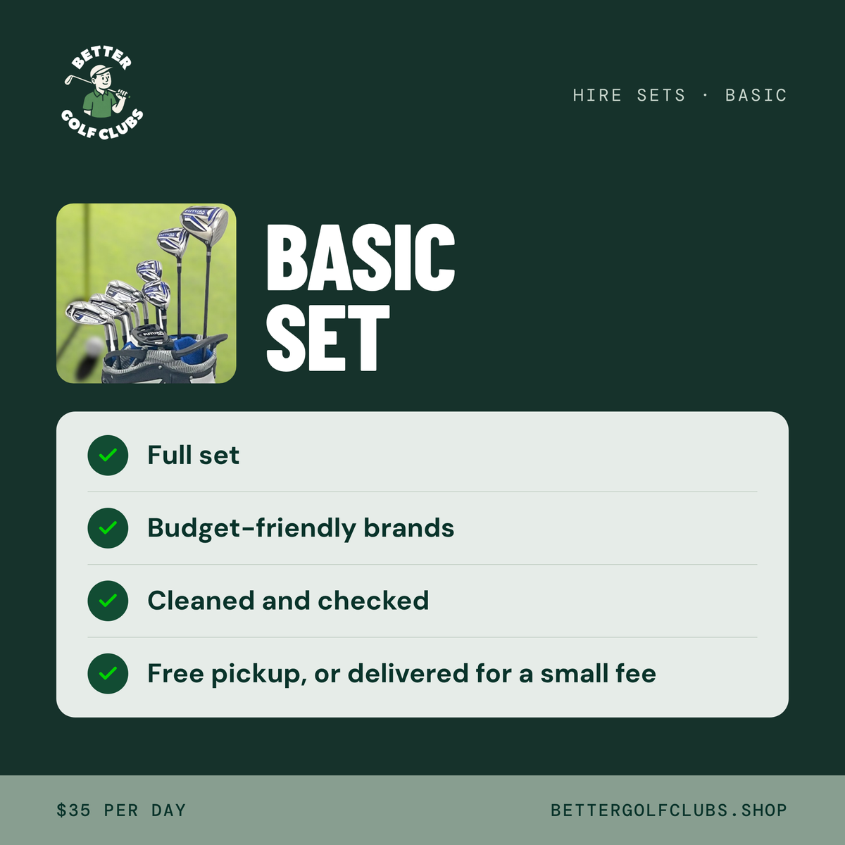 Hire a Basic Golf Set