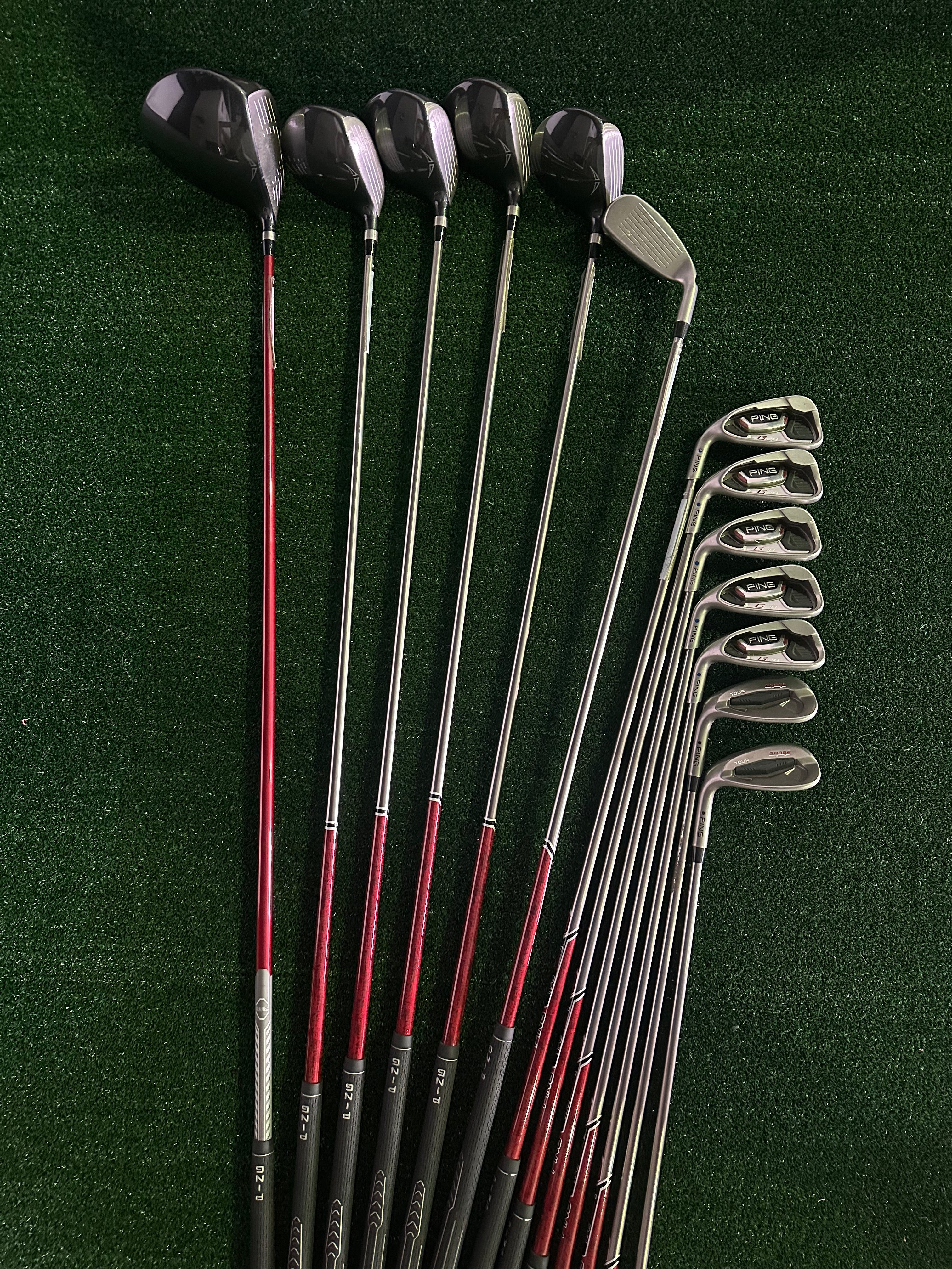 LH Full Set of PING G20s with Golf Bag / Great Condition / Soft Regular