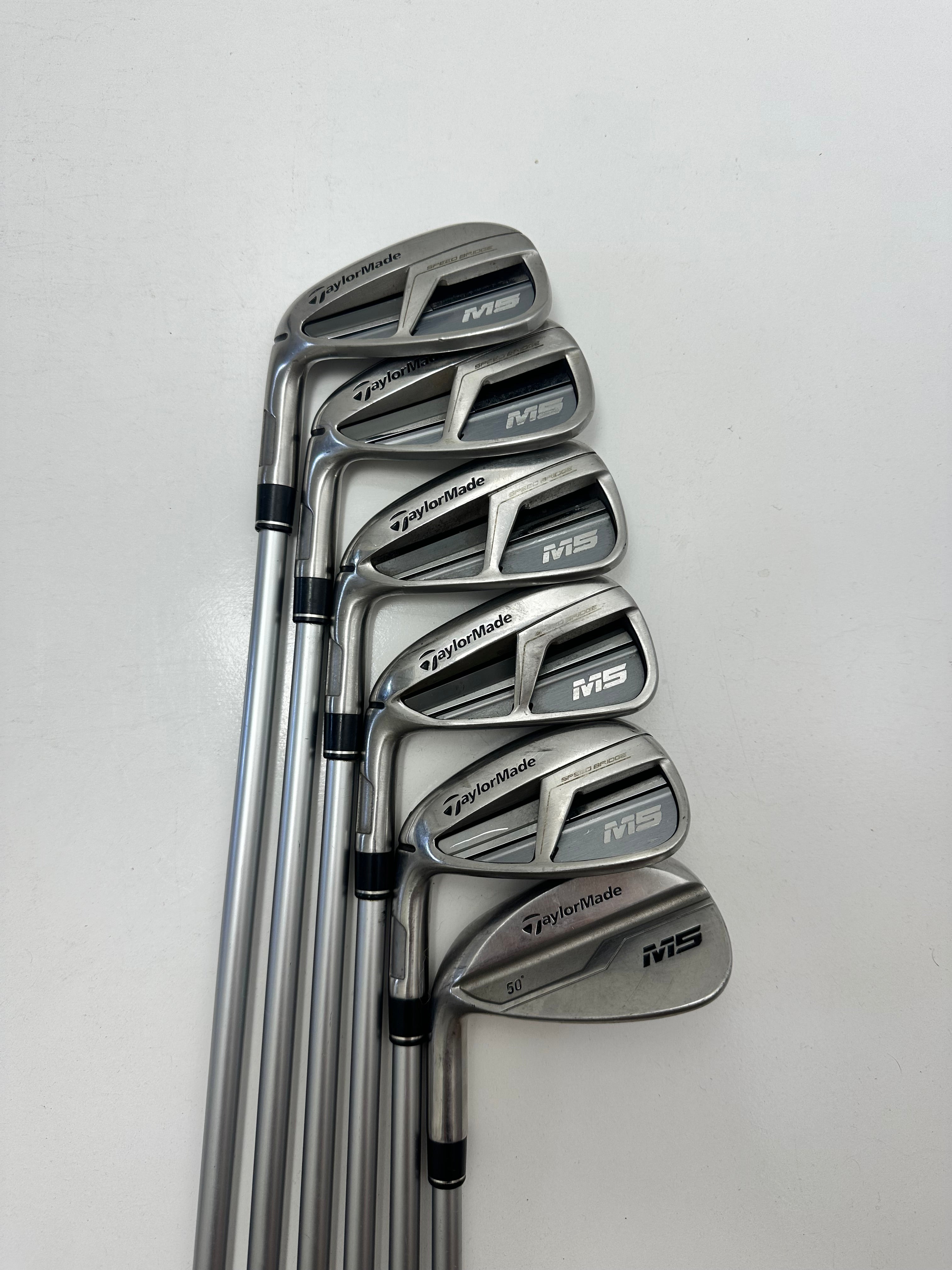 LH Taylormade M5 Irons (6-GW) / Good Condition / Regular Flex